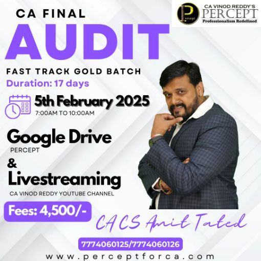 Picture of CA FINAL AUDIT FAST TRACK GOLD BATCH BY CA CS AMIT TATED