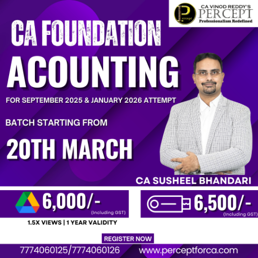 Picture of CA Foundation Accounting For Sep 25 & Jan 26 By CA Susheel Bhandari