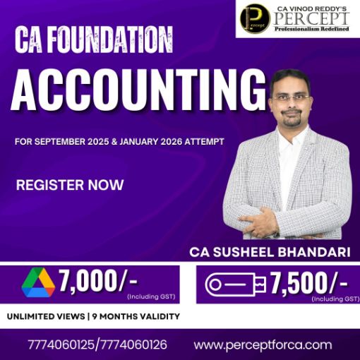 Picture of CA Foundation Accounting For Sep 25 & Jan 26 By CA Susheel Bhandari