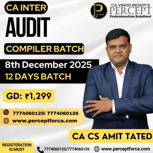 Picture of CA INTER AUDIT COMPILER BATCH BY CA AMIT TATED