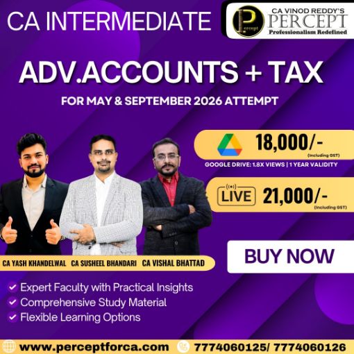 Picture of CA Inter Advanced Accounting  + Taxation - By CA Susheel Bhandari , CA Vishal Bhattad , CA  Yash Khandelwal
