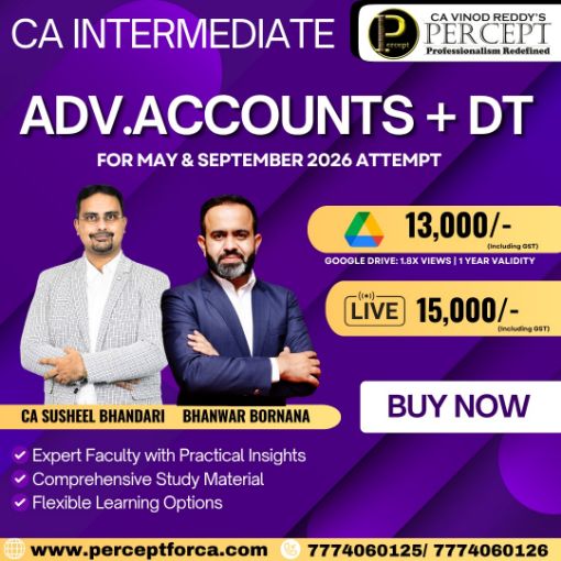 Picture of CA Inter Advanced Accounting + DT -  by CA Susheel Bhandari , CA Bhanwar Borana