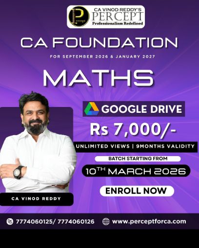 Picture of CA Foundation Maths For Sep 26 & Jan 27 by CA Vinod Reddy