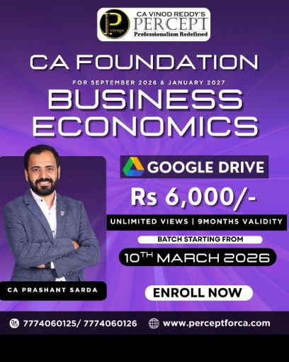 Picture of CA Foundation Business Economics For Sep 26 & Jan 27 By CA Prashant Sarda