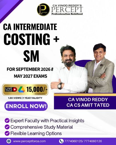 Picture of CA INTER SM + COSTING  FOR SEPTEMBER 2026 ,JANUARY 2027 & MAY 2027