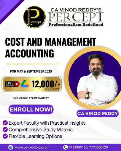 Picture of CA INTER COSTING FOR SSEPTEMBER 2026 ,JANUARY 2027 & MAY 2027 BY CA VINOD REDDY