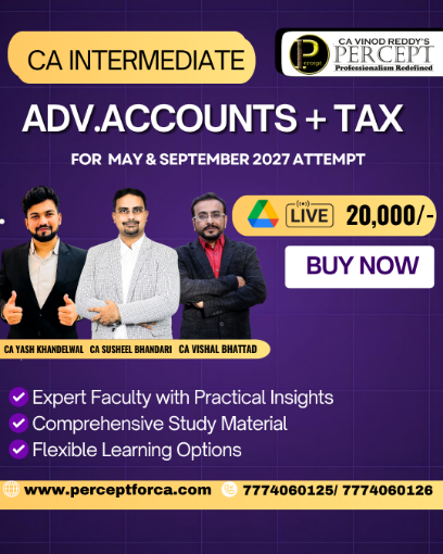 Picture of CA Inter Adv Accounting  + Taxation - By CA Susheel Bhandari , CA Vishal Bhattad , CA  Yash Khandelwal