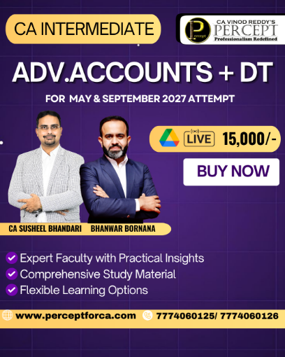Picture of CA Inter Adv Accounting + DT -  by CA Susheel Bhandari , CA Bhanwar Borana