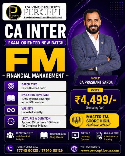 Picture of  CA INTER FINANCIAL MANAGEMENT (FM) EXAM-ORIENTED NEW BATCH BY CA PRASHANT SARDA